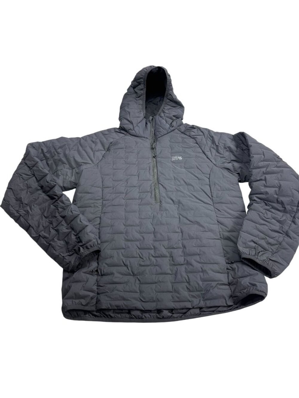 Mountain Hardwear Mens Hooded Insulated Pullover Jacket black Large